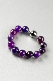 18mm faceted purple agate bracelet
